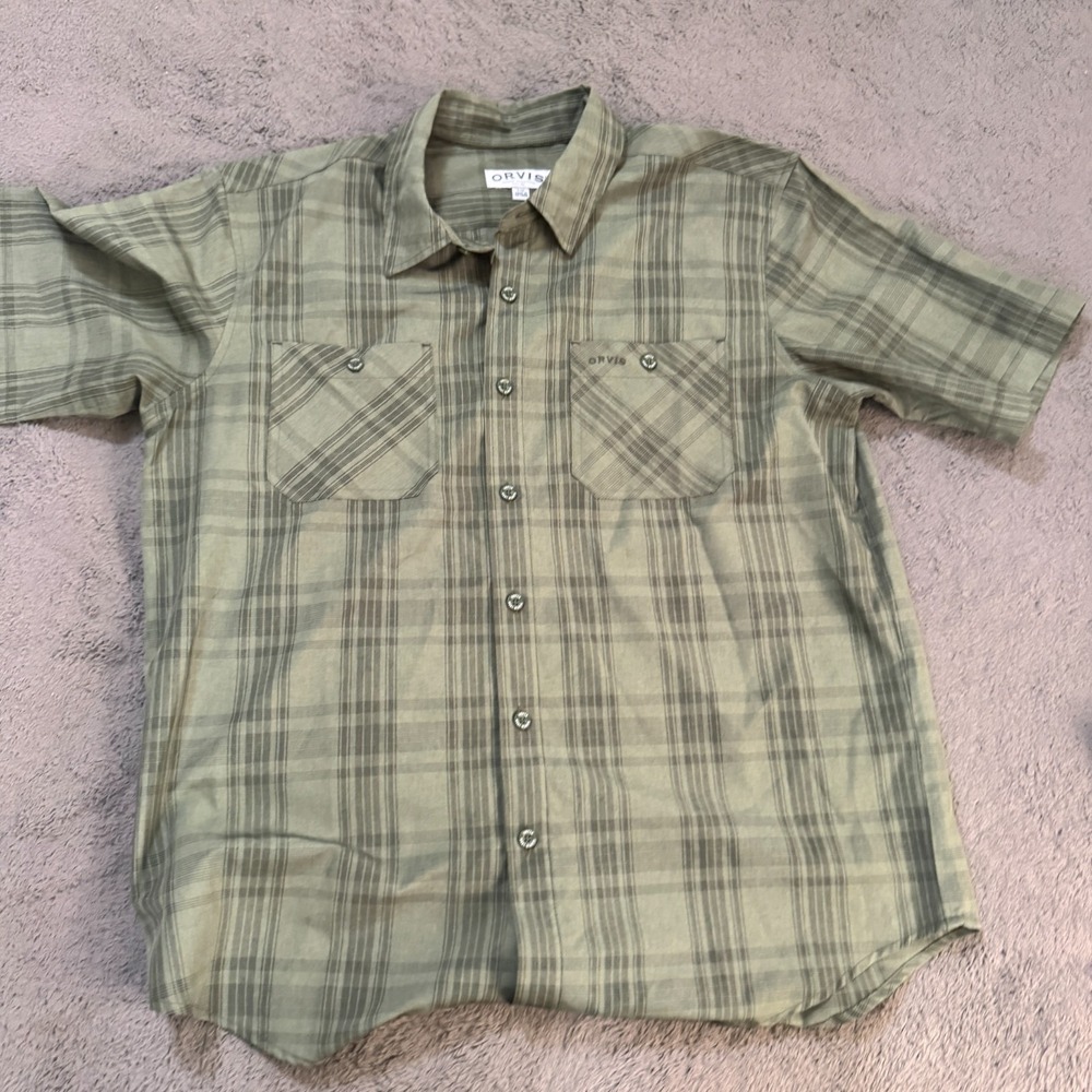 Orvis Classic Fit Shirt Mens L Lot of 5 Plaid Button Front Short Sleeve - Picture 4 of 16